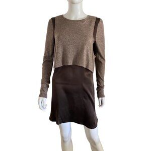Funktional Brown Silk and Angora Blend Dress Small